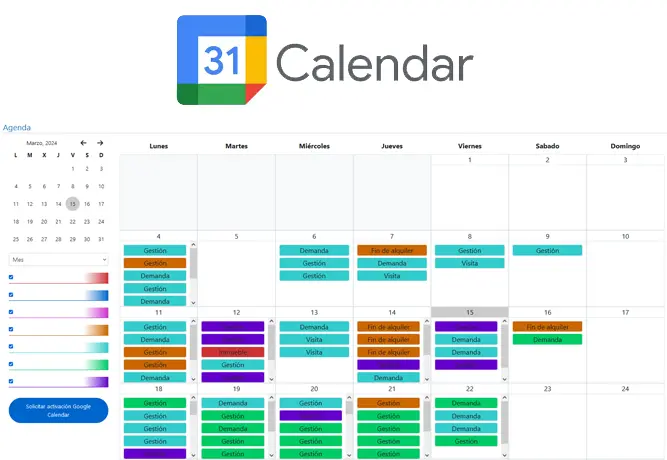 Agenda con Google Calendar